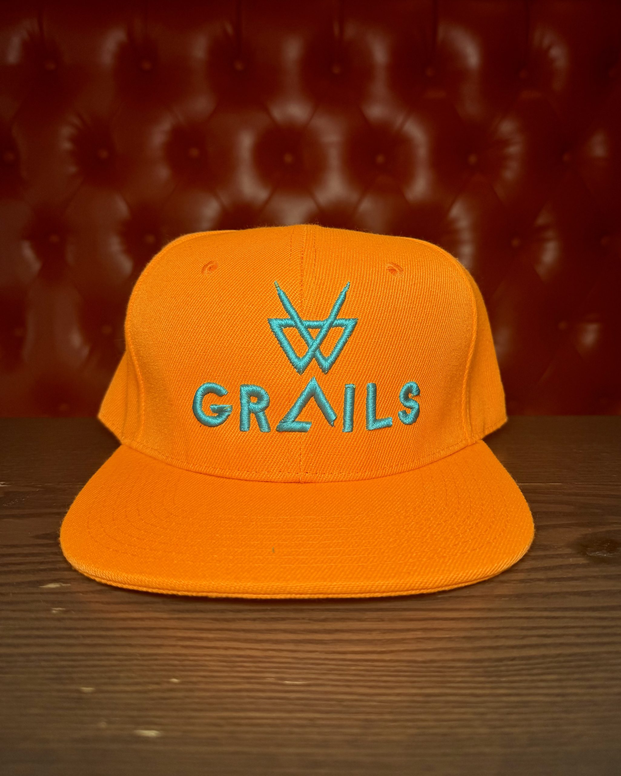 Grails Snapback – Orange w/Teal Grails Logo