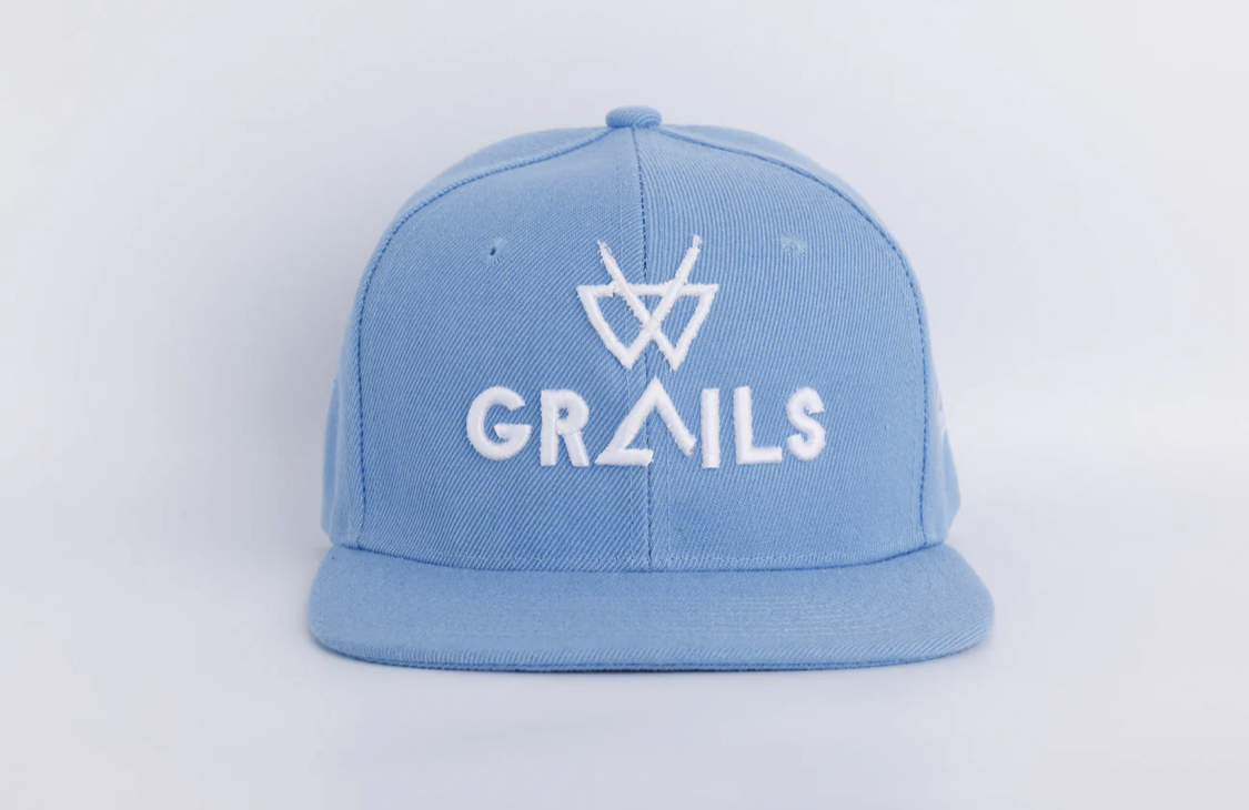 Grails Snapback – Sky Blue & White